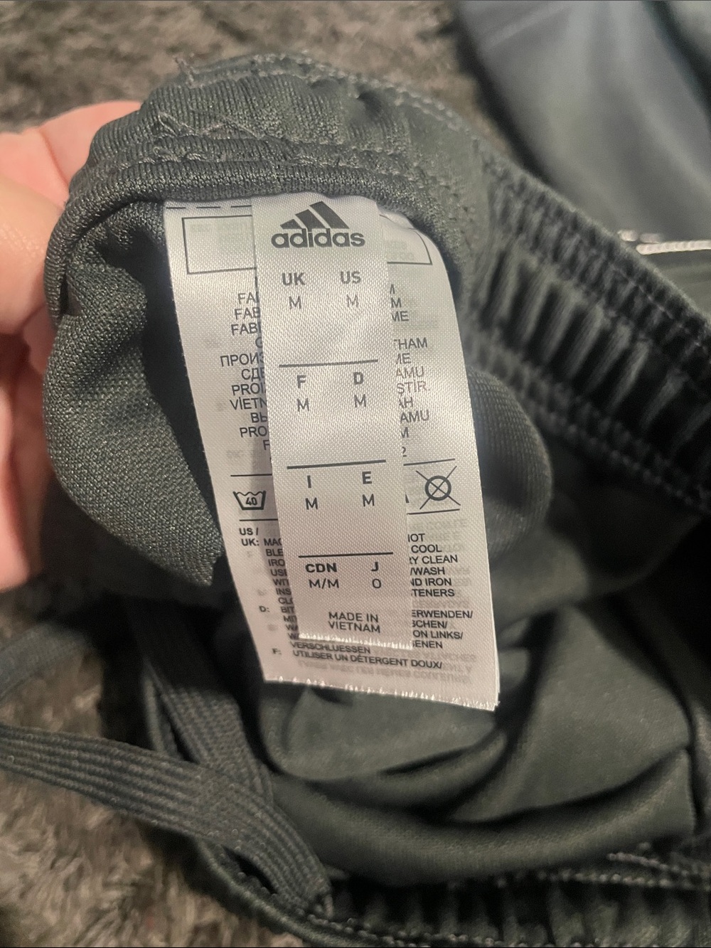 adidas mens Black Joggers with Branded Side Tape - Picture 2 of 2